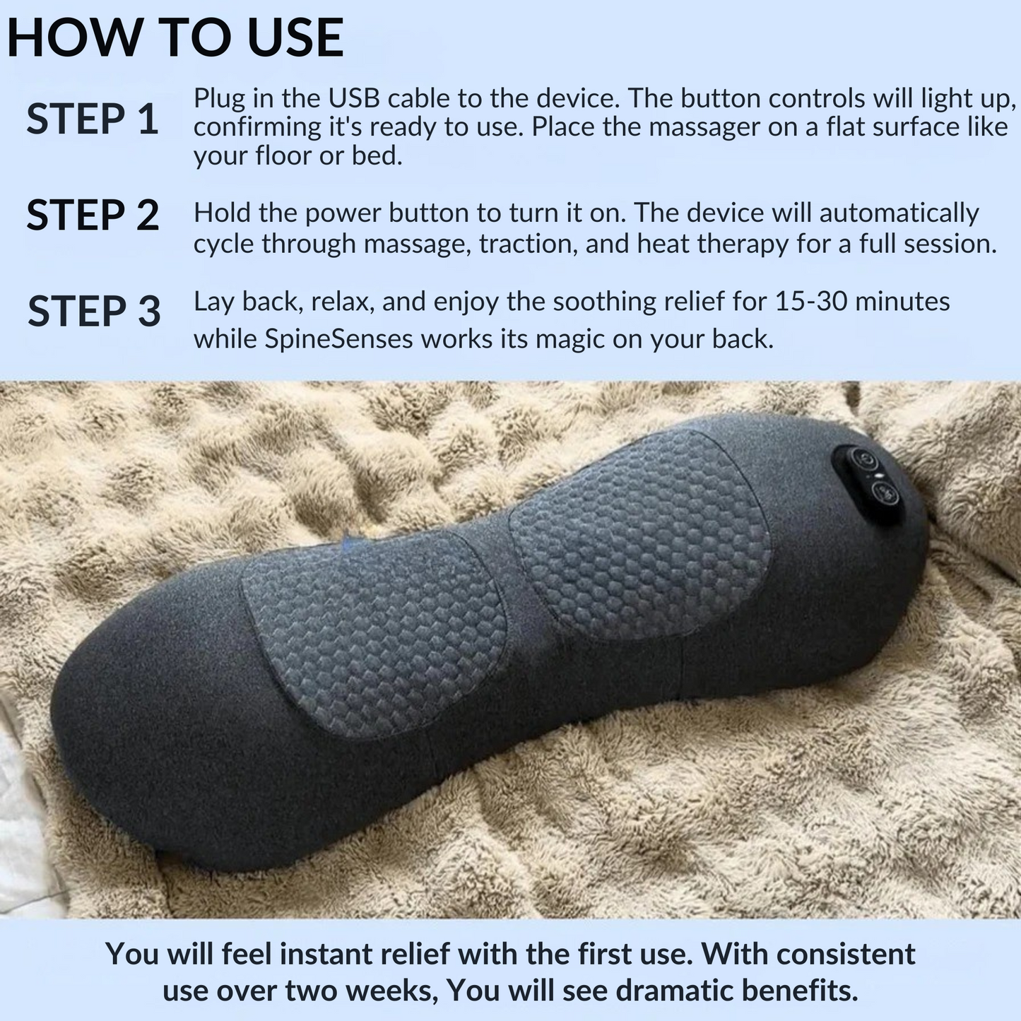 SpineSenses™ Triple Fusion Pillow for Back Pain Relief